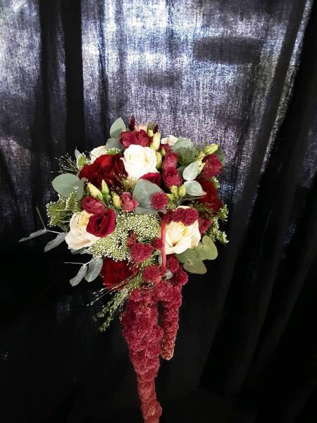 Bouquet de mariée rouge 